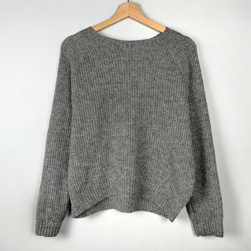 Old Navy Heathered Cozy Shaker Stitch Pullover Sweater XS Gray Womens Grey
